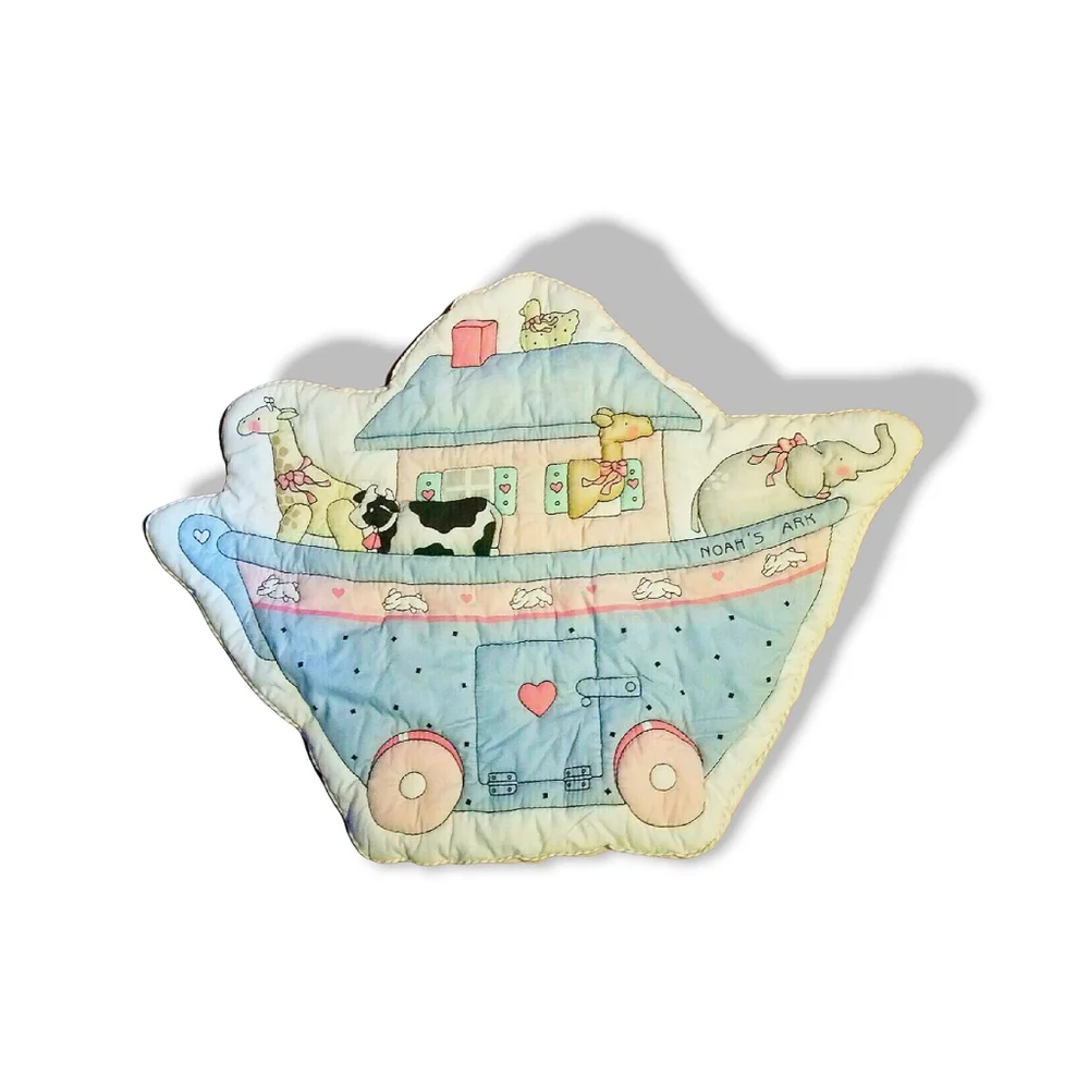 VINTAGE Daisy Kingdom Noah's Ark Crib Bedset HANDMADE